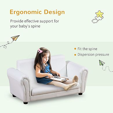 Kids Sofa Set With Footstool For Toddlers And Babies