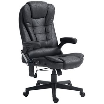 Massage Office Chair With 6 Points Heat Microfiber Executive Office Chair