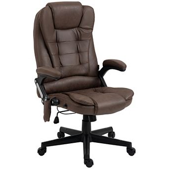 Massage Office Chair With 6 Points Heat Microfiber Executive Office Chair