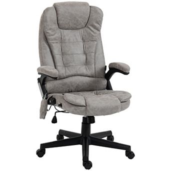 Massage Office Chair With 6 Points Heat Microfiber Executive Office Chair