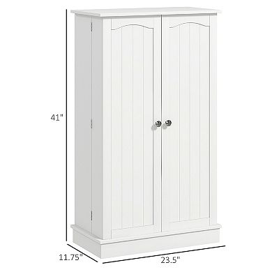 Homcom Kitchen Pantry Storage Cabinet W/ 5-tier Shelving, 12 Spice Racks