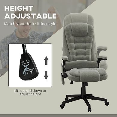 Massage Office Chair With 6 Points Heat Velvet Executive Office Chair