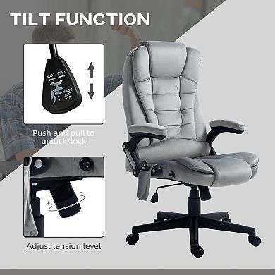 HOMCOM 6 Point Vibrating Massage Office Chair with Lumbar Heat