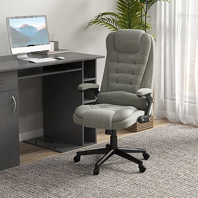 Massage Office Chair With 6 Points Heat Velvet Executive Office Chair