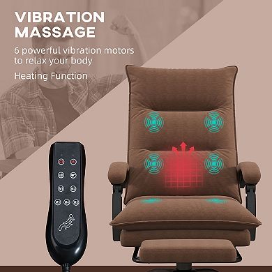Vinsetto Microfiber Office Chair With Massage, Heat, Footrest
