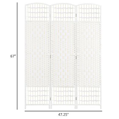 HOMCOM 3 Panel Room Divider Folding Privacy Screen 5.6ft Room Separator