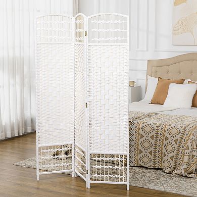 HOMCOM 3 Panel Room Divider Folding Privacy Screen 5.6ft Room Separator