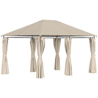 Outsunny 13ft x 10' Steel Outdoor Patio Gazebo Pavilion Canopy Tent