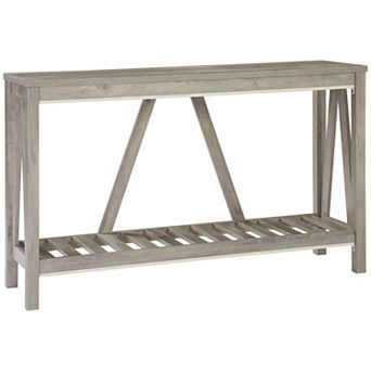 Homcom Farmhouse Console Table With Storage Shelf Anti-tipper For Entryway