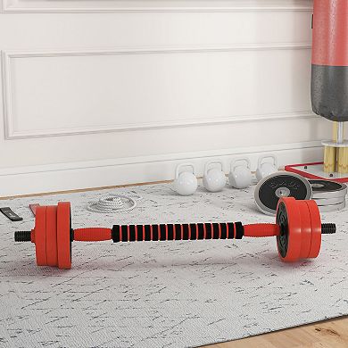 55lbs Dumbbells Set Used As Barbell, Kettlebell, Push Up Stand