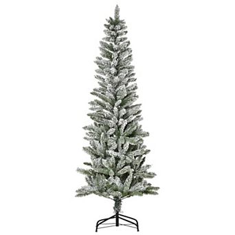 6' Artificial White Flocked Christmas Tree Pencil Tree Holiday Home Décor