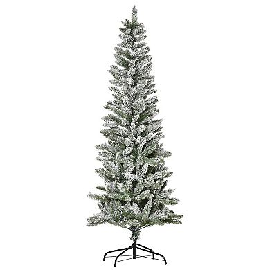 6' Artificial White Flocked Christmas Tree Pencil Tree Holiday Home Décor