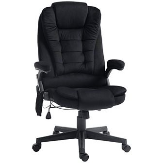 Massage Office Chair With 6 Points Heat Linen Executive Office Chair