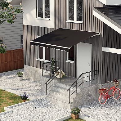 Outsunny 10' X 8' Electric Retractable Awning W/ Remote Controller