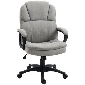 Vinsetto Massage Office Chair With 2 Vibration Points Usb Power Light Gray