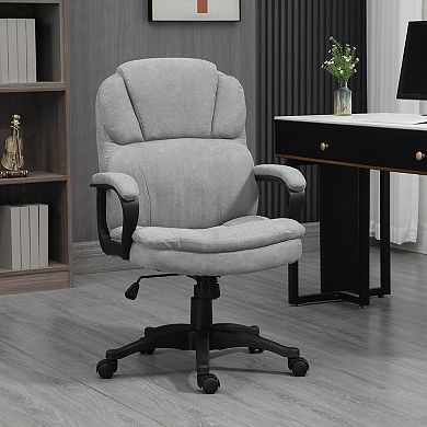 Vinsetto Massage Office Chair With 2 Vibration Points Usb Power Light Gray