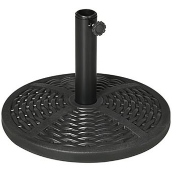 Outsunny 21 Lbs. Market Umbrella Base Holder 18" Round Parasol Stand, Black