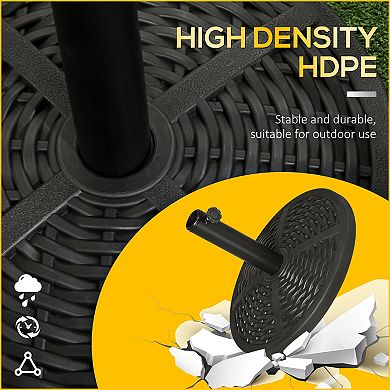 Outsunny 21 lbs. Market Umbrella Base Holder 18" Round Parasol Stand,