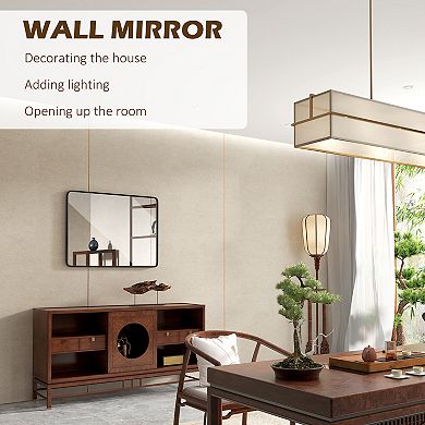 30 X 22 Inch Wall Mirror Aluminum Frame Rectangular Wall Mirrors For Bathroom