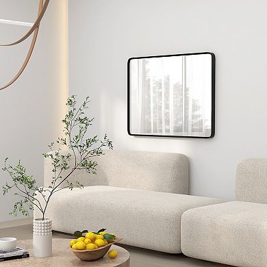 30 X 22 Inch Wall Mirror Aluminum Frame Rectangular Wall Mirrors For Bathroom