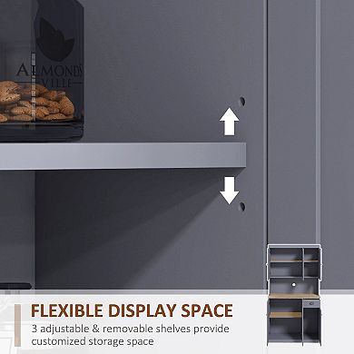 71" Modern Freestanding Kitchen Pantry Cabinet With Adjustable Shelves & Drawer