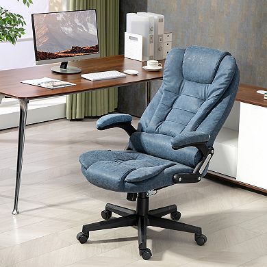 Homcom High-back Vibration Massage Chair, Heating Office Chair