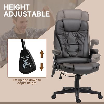 HOMCOM High-Back Vibration Massage Chair, Heating Office Chair