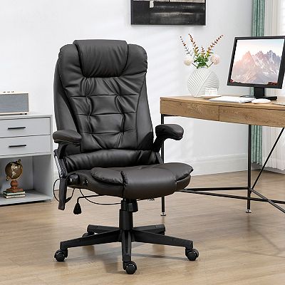 HOMCOM High-Back Vibration Massage Chair, Heating Office Chair