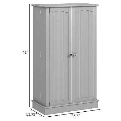 Homcom Kitchen Pantry Storage Cabinet W/ 5-tier Shelving, 12 Spice Racks