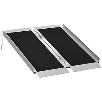 Aluminum And Pvc Lightweight Mobility Ramp With Single-fold Function & Handle 3ft. long