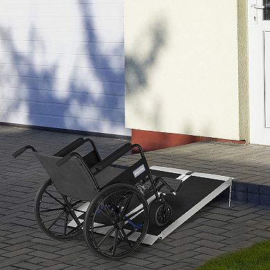 Aluminum And Pvc Lightweight Mobility Ramp With Single-fold Function & Handle 3ft. long