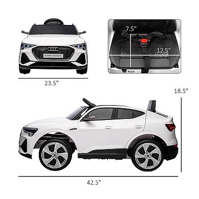 12v Electric Car For Kids W/ Remote Control, Safety Belt, Led Lights