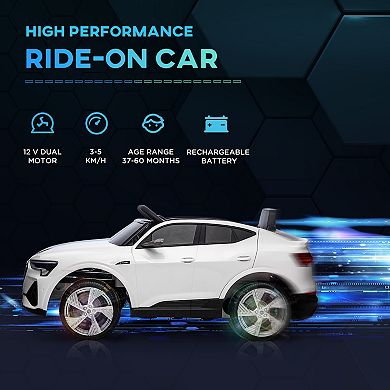 12v Electric Car For Kids W/ Remote Control, Safety Belt, Led Lights