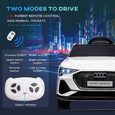 12v Electric Car For Kids W/ Remote Control, Safety Belt, Led Lights