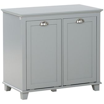 Bathroom Display Stand Tower W/open Depot For Easy Use & Towel Cupboard, Gray