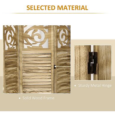 Homcom 3 Panel Room Divider 5.5 Ft Tall Portable Indoor Folding Privacy Brown
