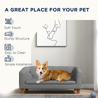 Raised Dog Sofa, Elevated Pet Sofa For Small Medium Dogs