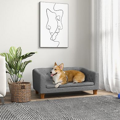 Raised Dog Sofa, Elevated Pet Sofa For Small Medium Dogs