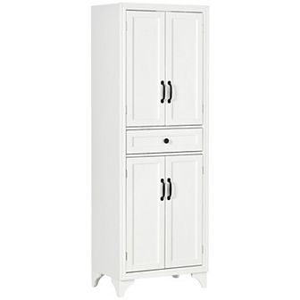 Homcom 67" 4-door Kitchen Pantry With Drawer And Adjustable Shelves