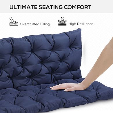 3 Seater Outdoor Seat Pads Bench Swing Chair Cushions For Garden