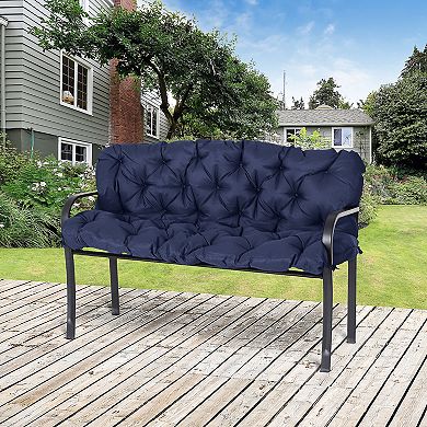 3 Seater Outdoor Seat Pads Bench Swing Chair Cushions For Garden
