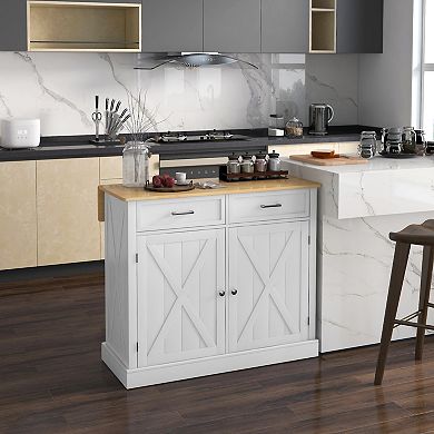 Homcom Kitchen Island With Drop Leaf Kitchen Cart With Storage