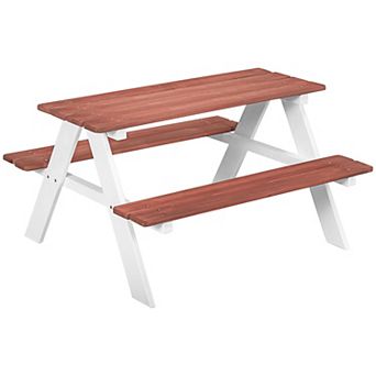 Outsunny Kids Picnic Table Set For Garden, Backyard, Aged 3-8 Years Old