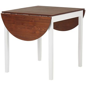 HOMCOM 55inch Wood Kitchen Table, Drop Leaf Tables for Small Spaces