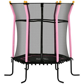 Trampoline For Kids With Net For Indoor/outdoor Use, Pink