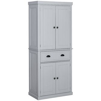 Tall Colonial Style Free Standing Kitchen Pantry Storage Hutch