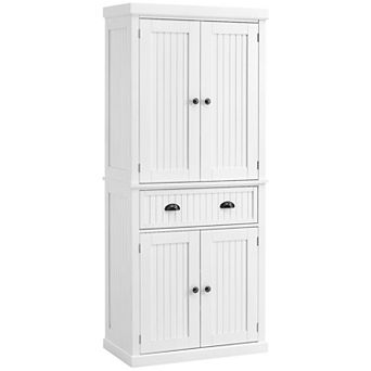 HOMCOM 72inch Kitchen Pantry Storage Cabinet with Drawer, Adjustable Shelves
