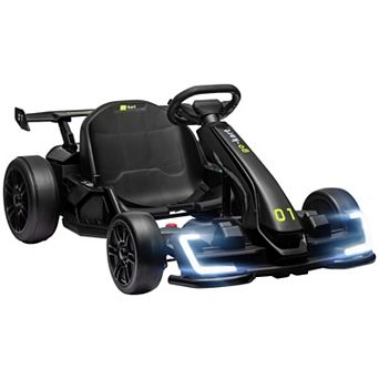 Aosom 24V 7.5 MPH Electric Go Kart with Adjustable Seat, Slow Start,