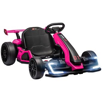 Aosom 24V 7.5 MPH Electric Go Kart with Adjustable Seat, Slow Start