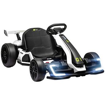 Aosom 24V 7.5 MPH Electric Go Kart with Adjustable Seat, Slow Start